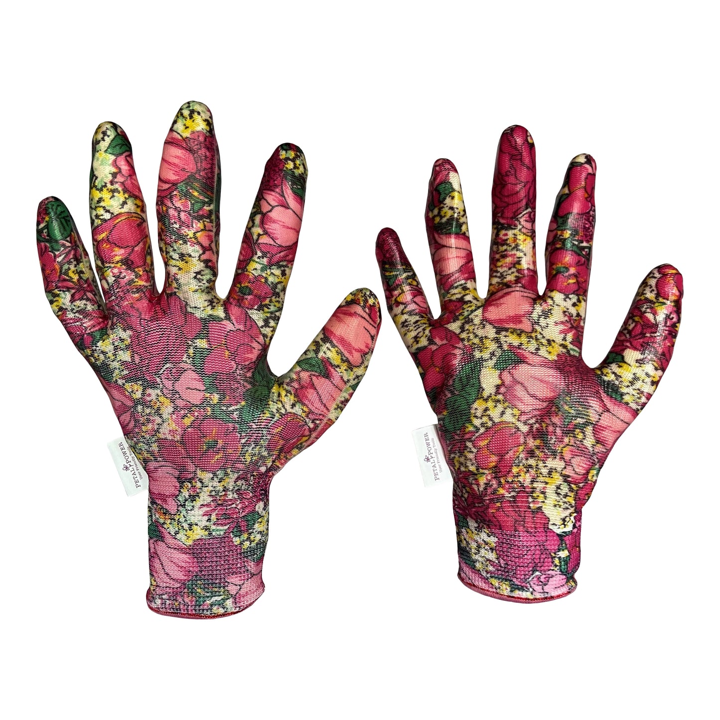 Petal Power Ladies Gardening Gloves (2 Pairs) Rose Garden Floral - Work Gloves for Women - Best Ladies Garden Gift
