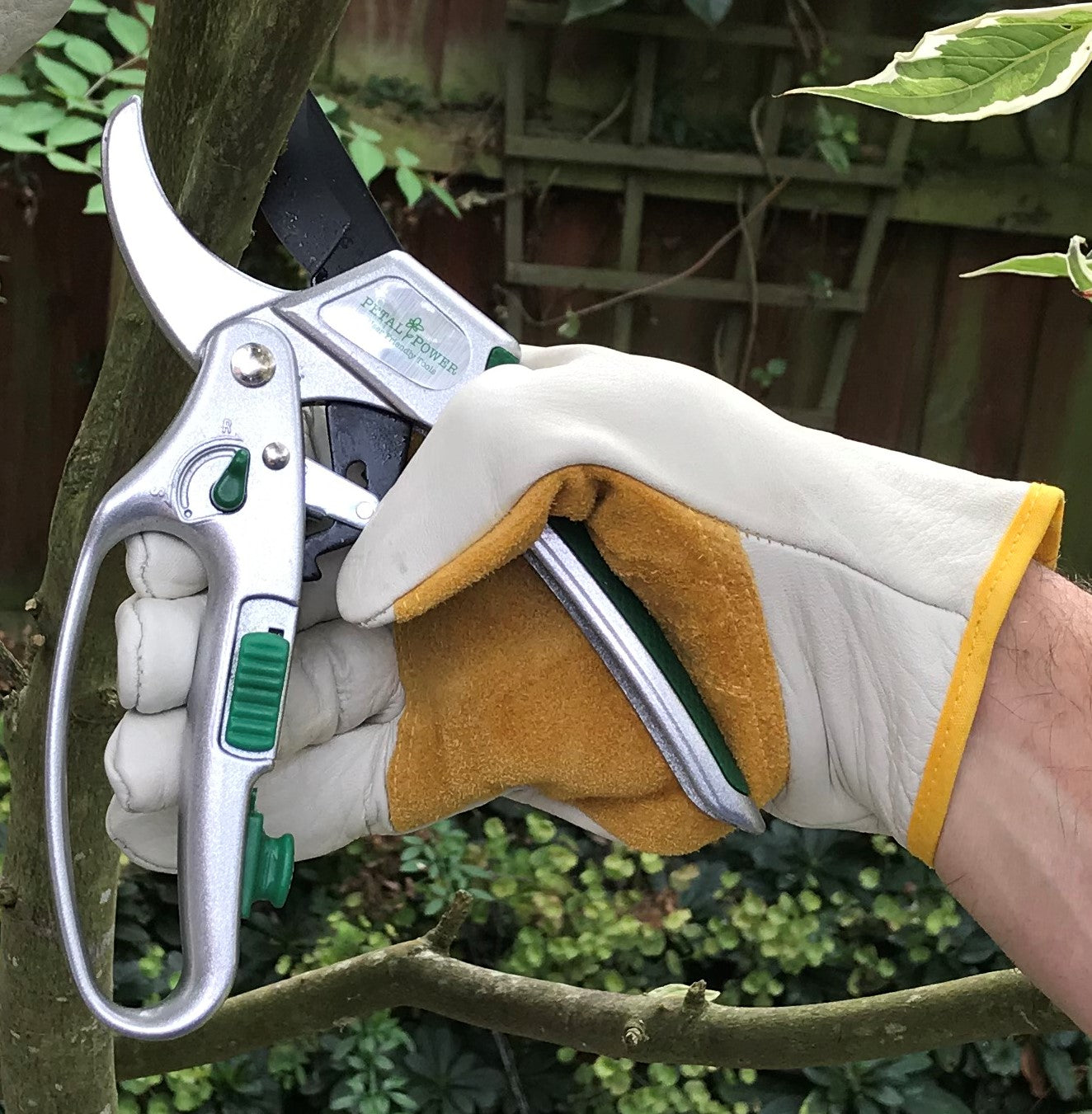 Petal Power Premier Leather Gardening Gloves for Men - Quality Heavy Duty Men's Work Gloves